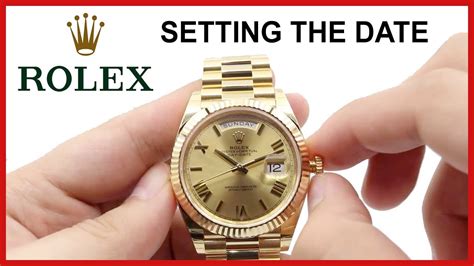 how to change date on rolex watch|Rolex day date adjustment.